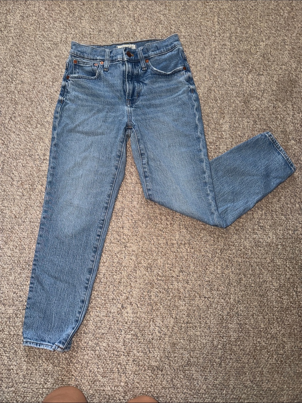Madewell High-Rise Jeans in Light Blue Denim